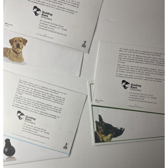 Assorted GUIDE DOG themed Any-Occasion GREETING CARDS 9-count w/ Envelopes - Picture 3 of 3